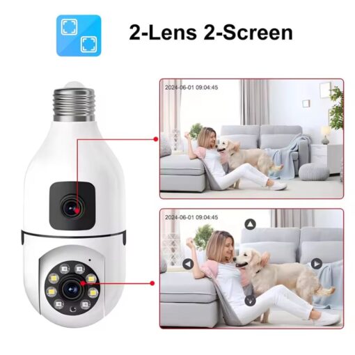 Telecamera lampadina IP Wi-Fi Dual Lens YOOSEE 4MP E27 - Image 2