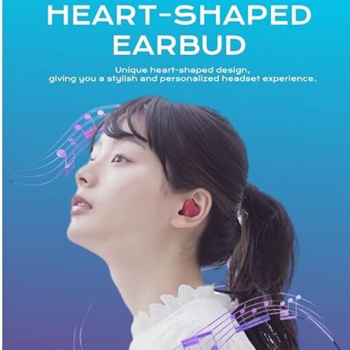 Wireless Earbuds Stylish Heart Shaped - Image 3