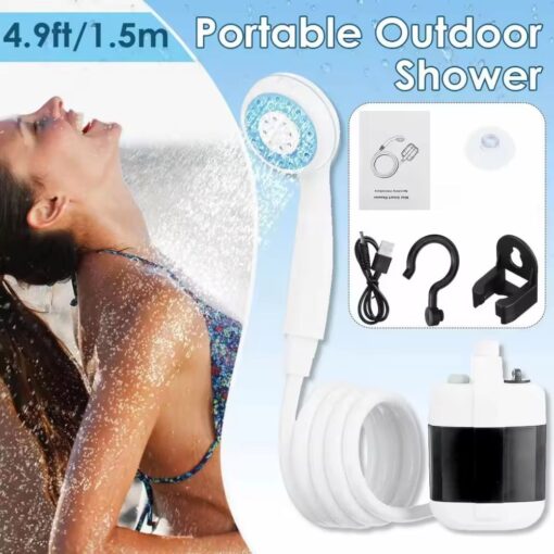 Portable Camping Rechargeable Outdoor Shower - Image 2